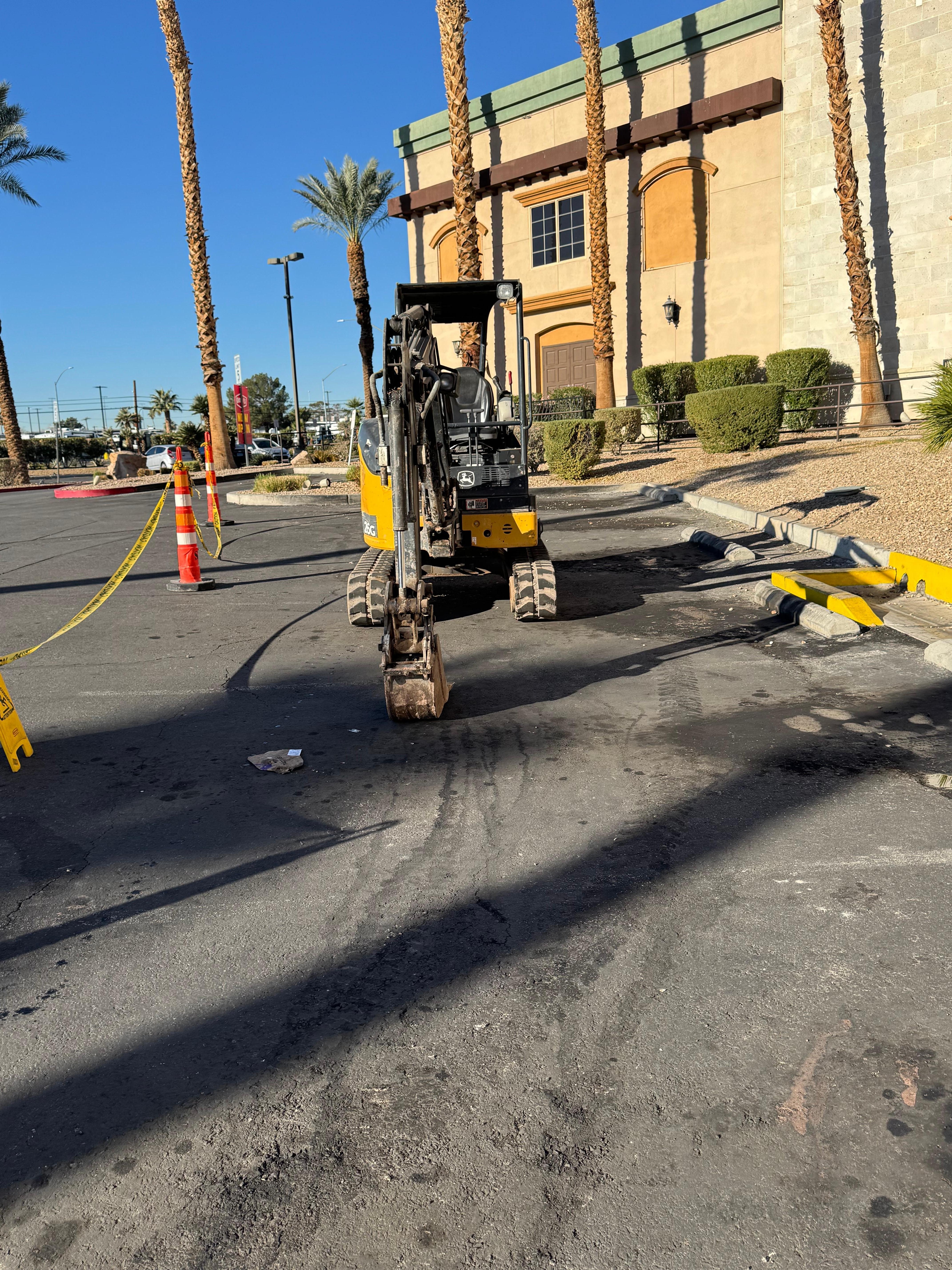 Construction in the front.