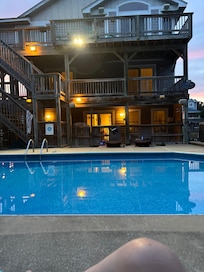 Poolside in the evening!