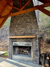 Outdoor Fireplace!