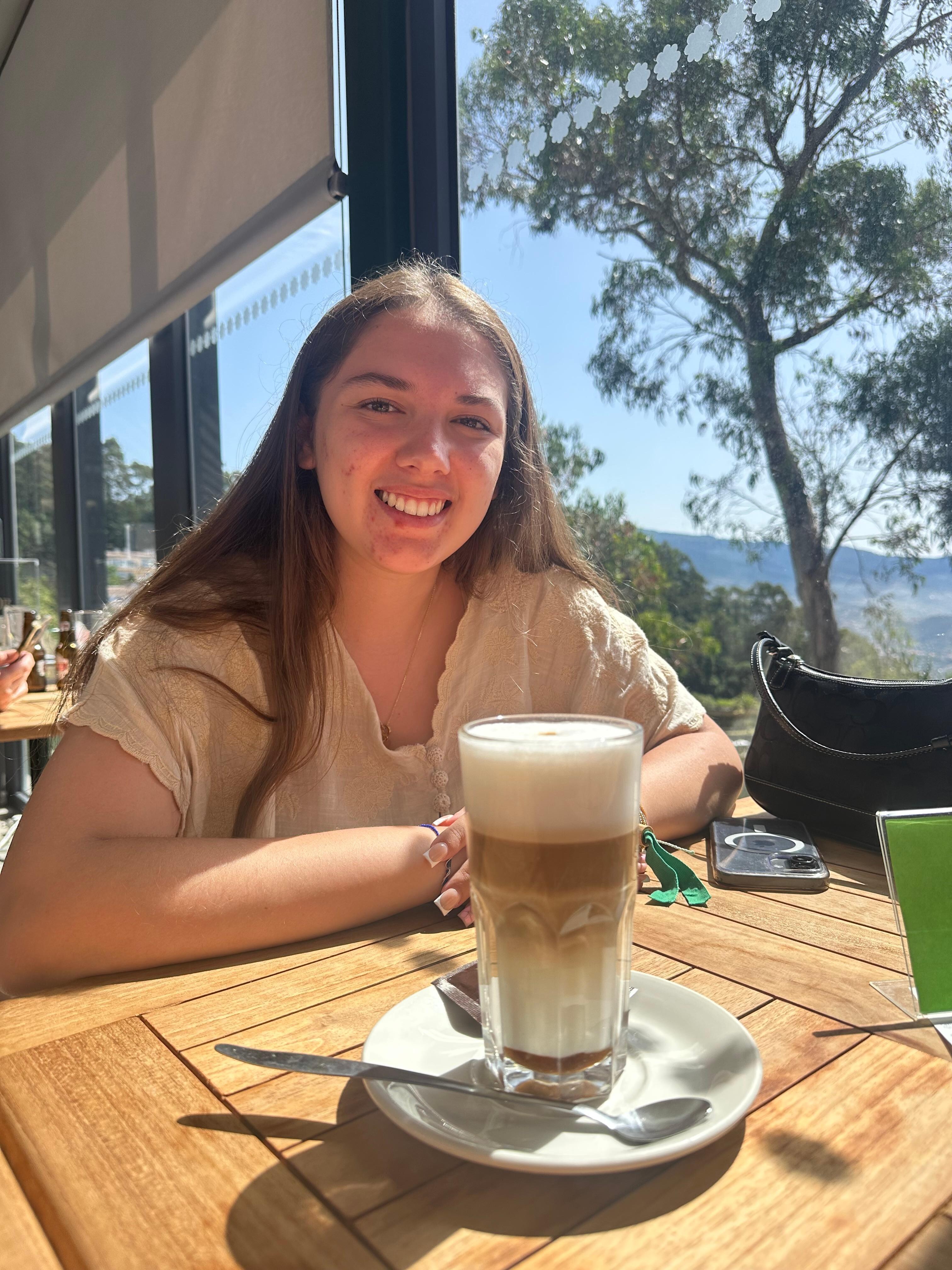 Enjoying coffee!