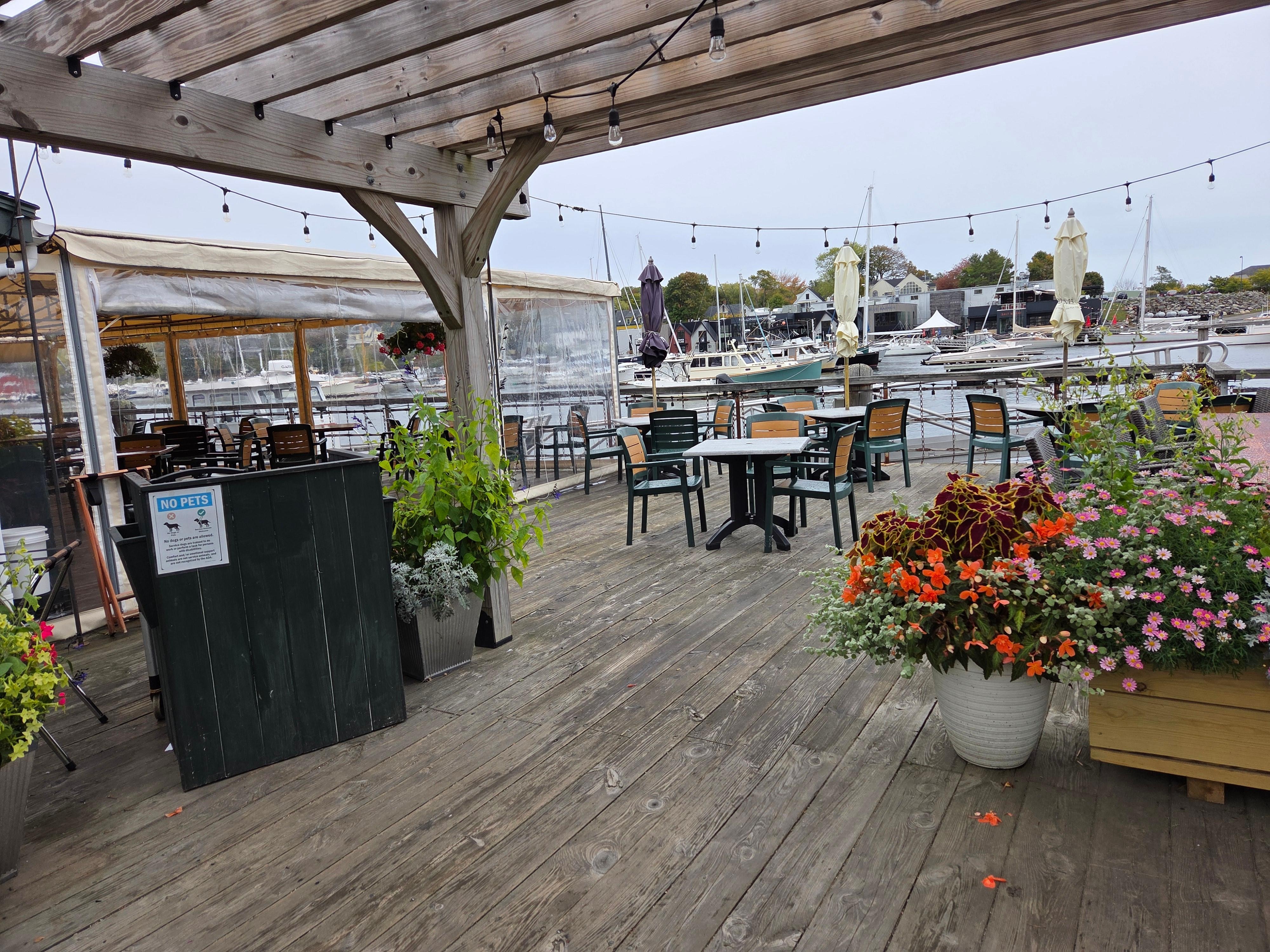 We ate lazy lobster and watched the boats come and go