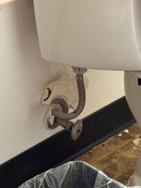 Toilet paper to absorb moisture- found there.