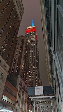 Surrounding street view of the Empire State Building