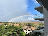 View from balcony looking toward the interior of island