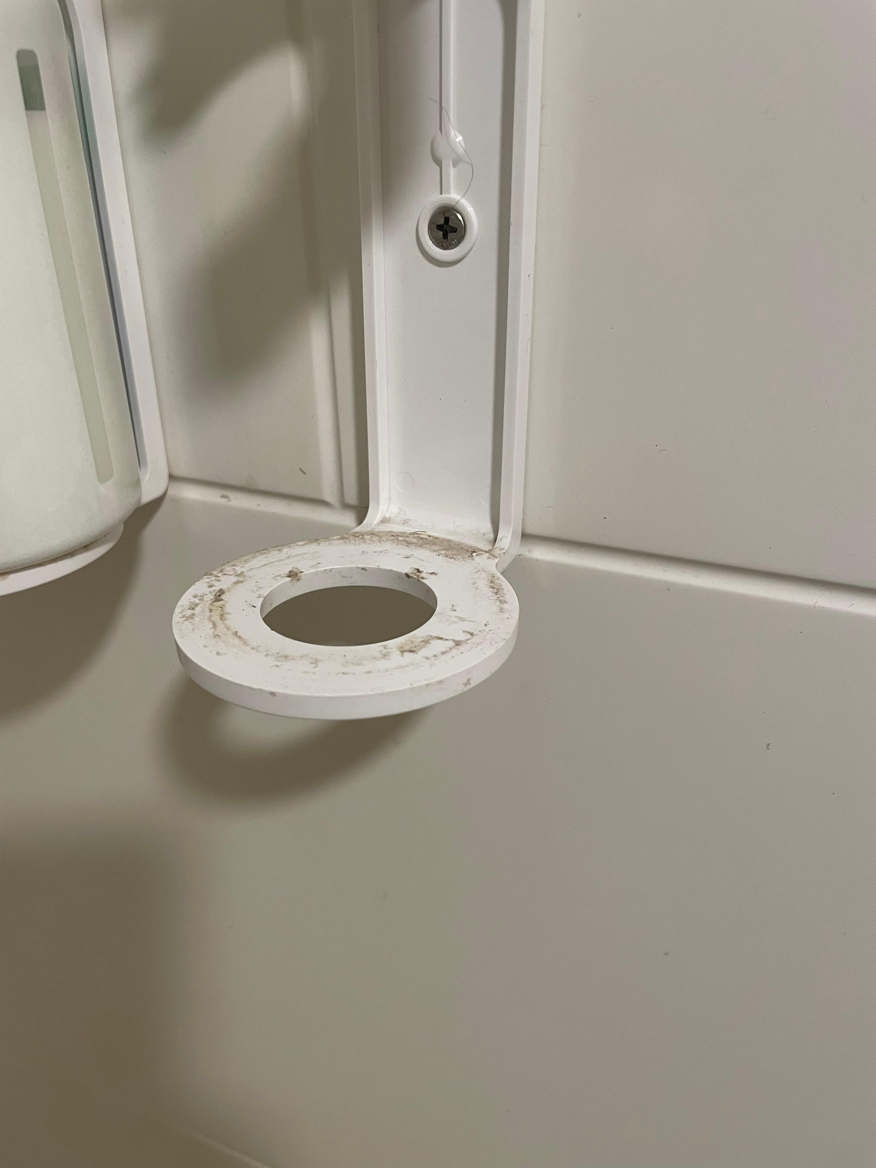 Dispenser holder not clean 