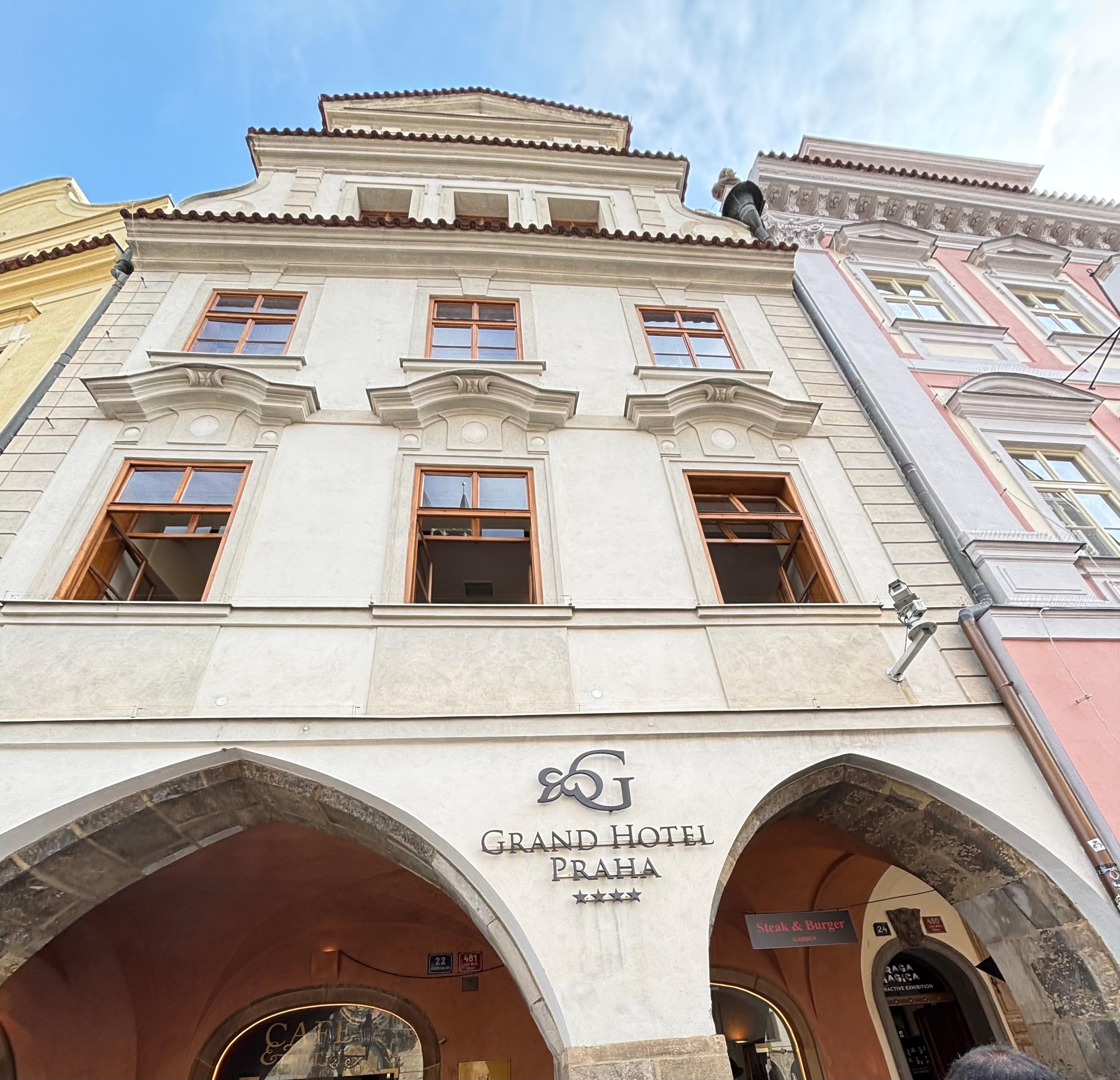 Cafe Mozart second floor breakfast venue view is the astronomical clock