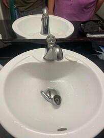 Tried turning water on and handle fell off