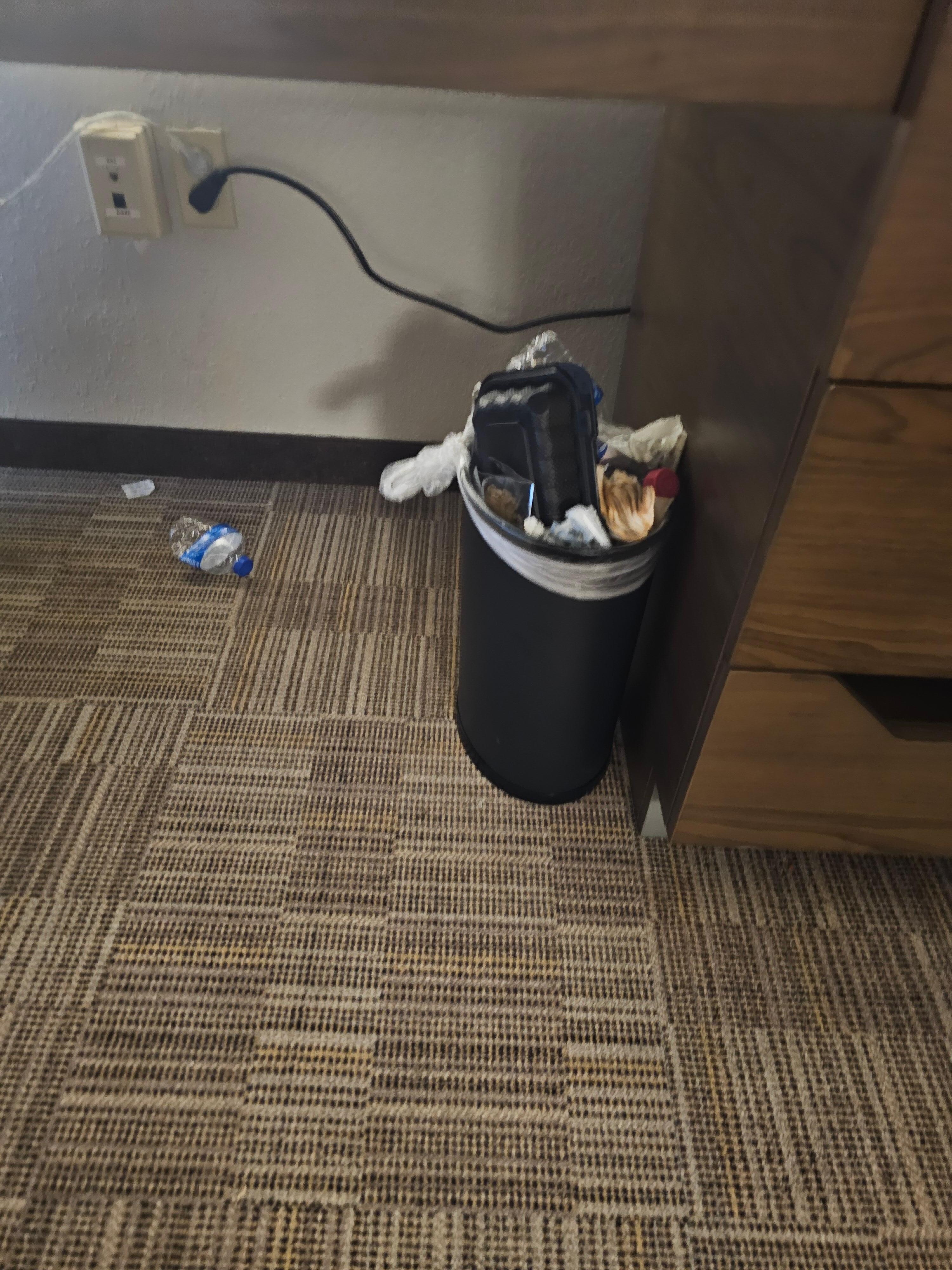 Trash in room