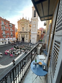 Cathedral in Plaza view from the apartment balcony