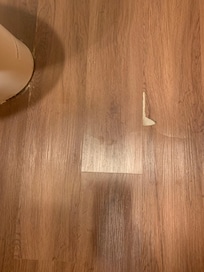 Broken sinking floor. One of several spots