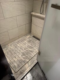 Pic shows water un able to drain