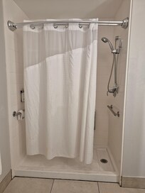 Shower curtain was way too small caused water all over the floor, had to ask for extra towel.So my family and I wouldny slip