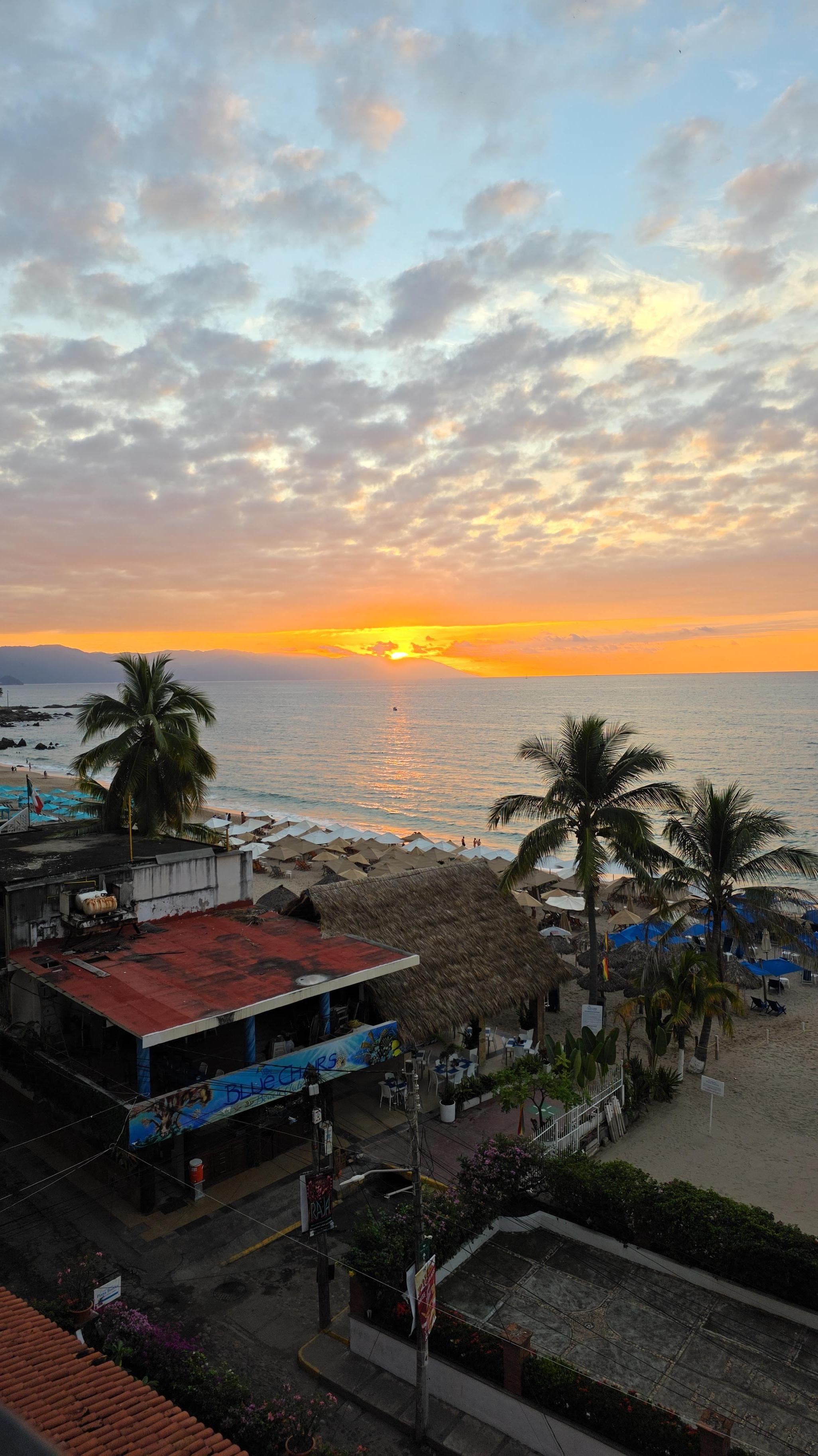 Sunset from the terrace. 