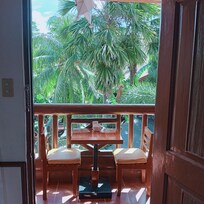 Outdoor verandah seating.