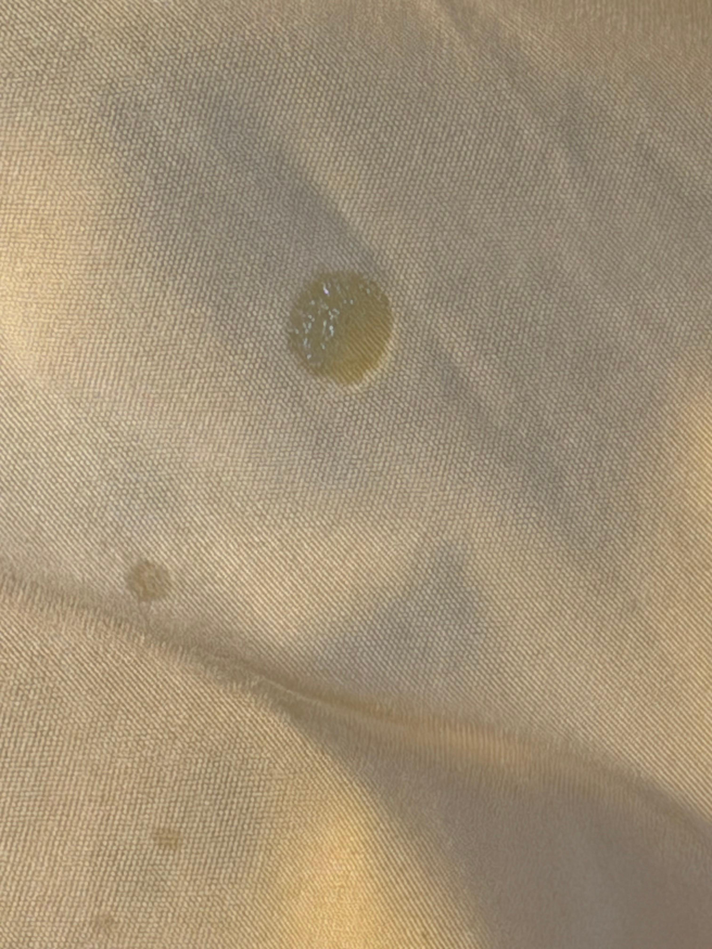 Spots like this all over the sheets
