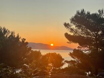 Blick von der Terrasse früh morgens