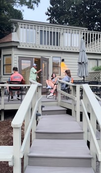 Enjoying the back porch! Just beautiful!