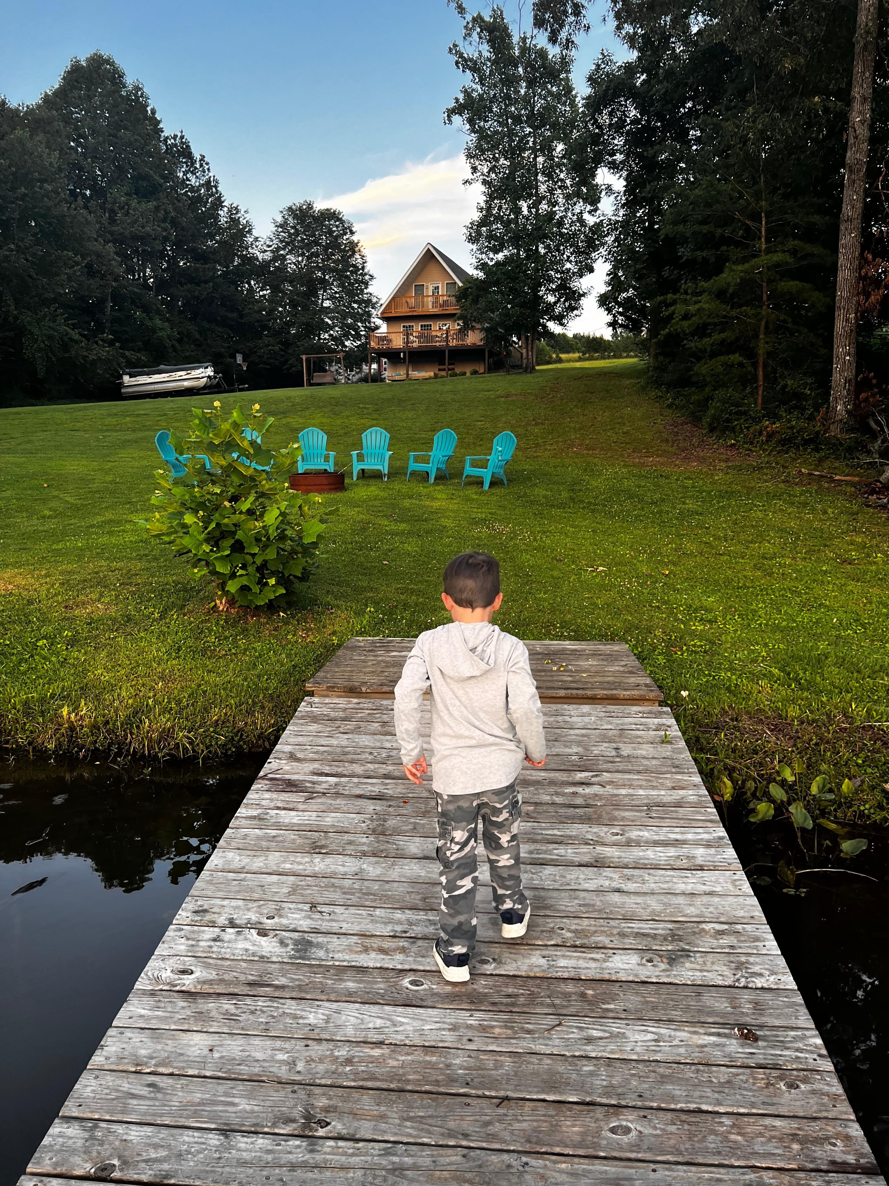 Walking back up to the house