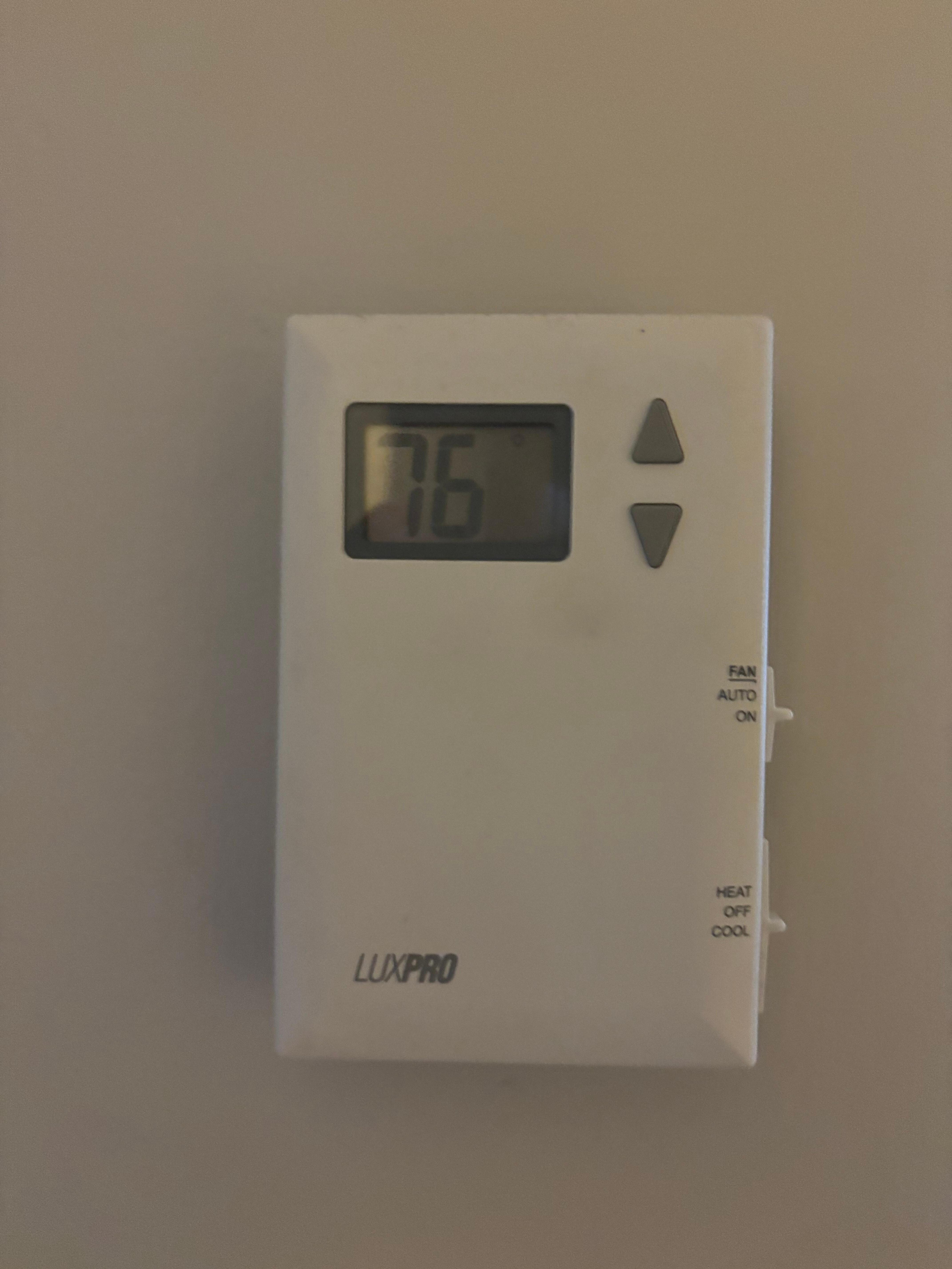 The AC was broken and the it was 76 degrees inside our room and the windows were sealed shut 