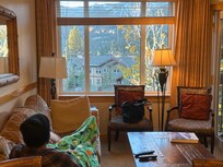 Big picture window overlooking the beautiful scenery