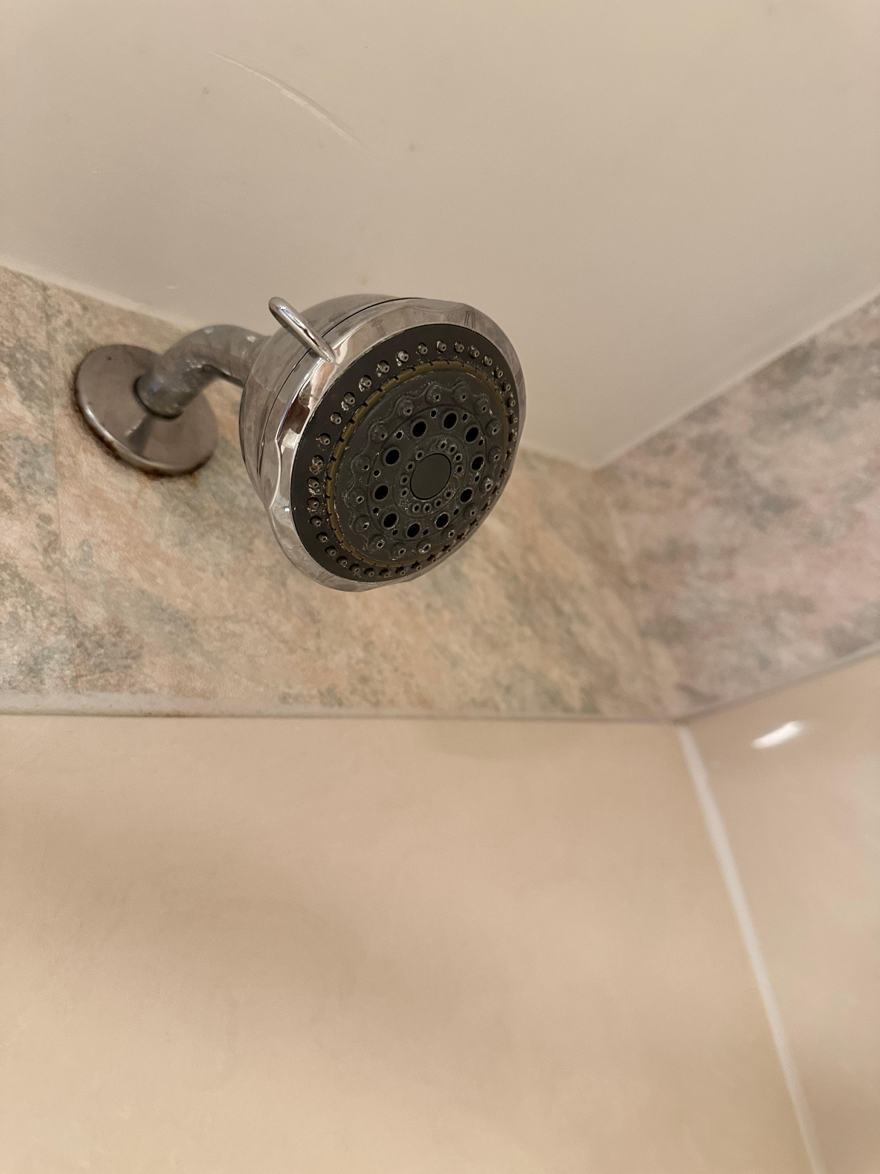 Rusted shower head