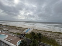 Morning view on balcony