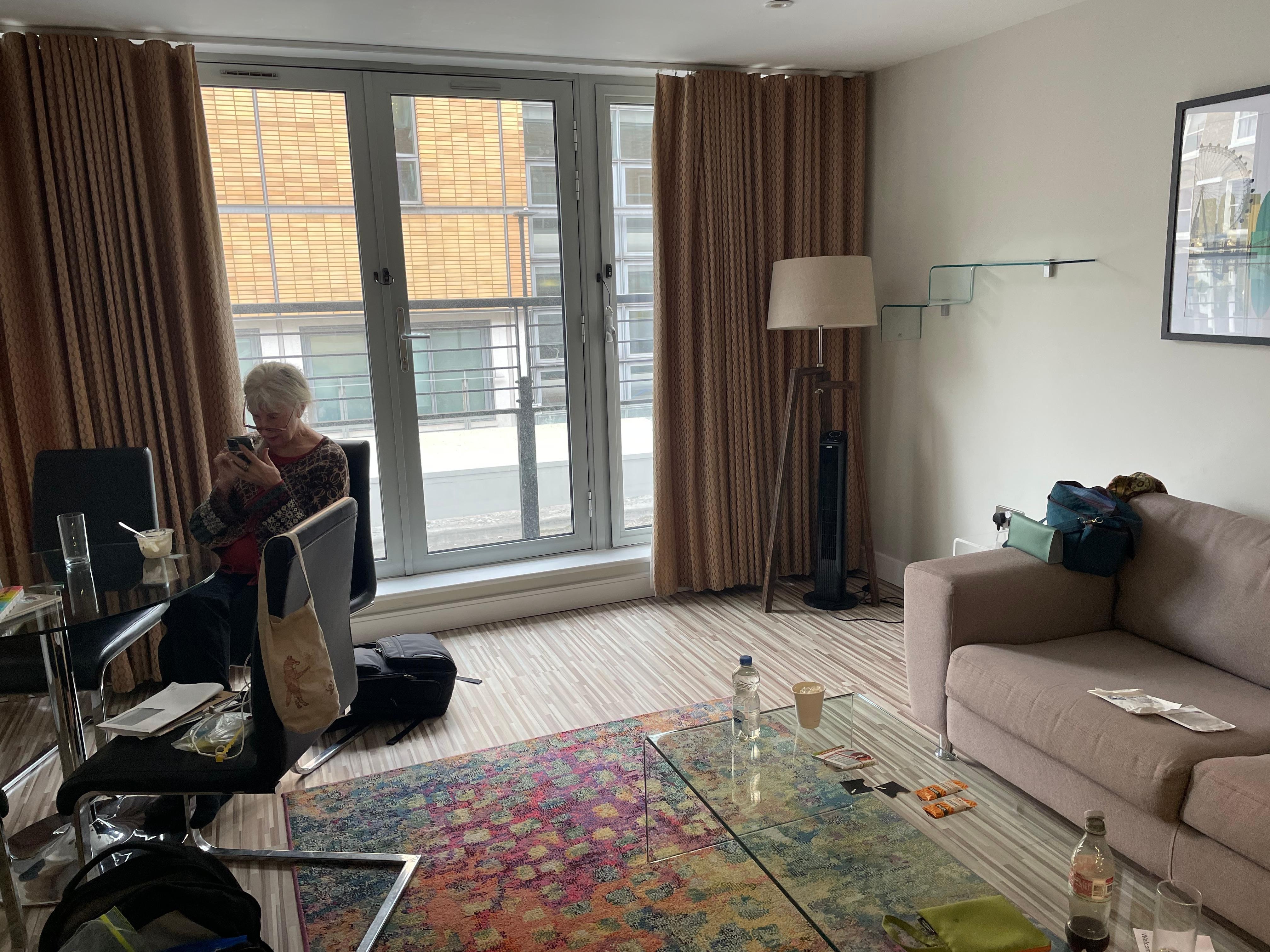 The 2-bedroom apartment we stayed our first night because our apt wasn’t ready for us due to repairs