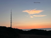 View towards 1st green at Sheep Ranch at sunset.