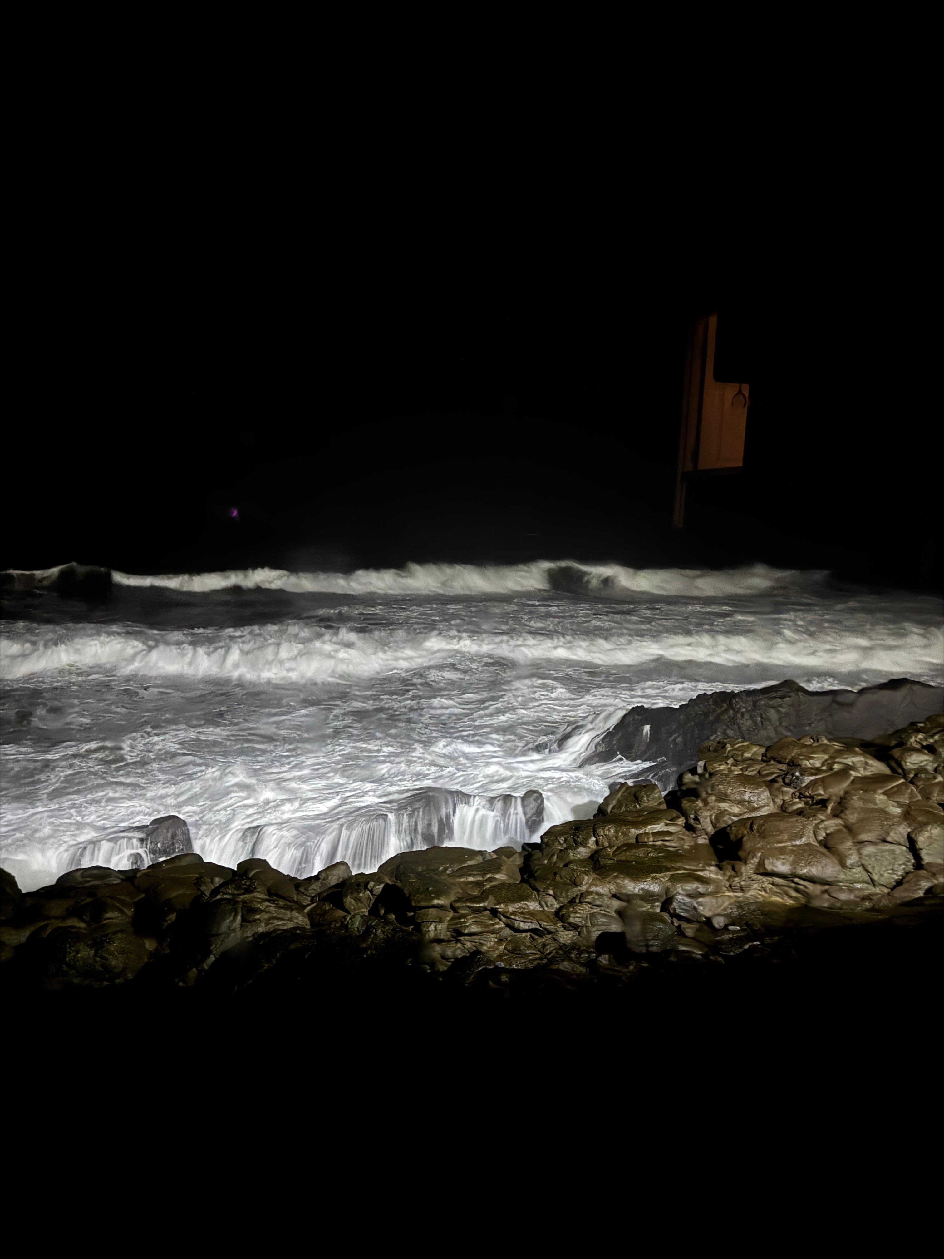 Evening view, Oh! And windows/slider in bedroom right there as well! The ocean sound live!