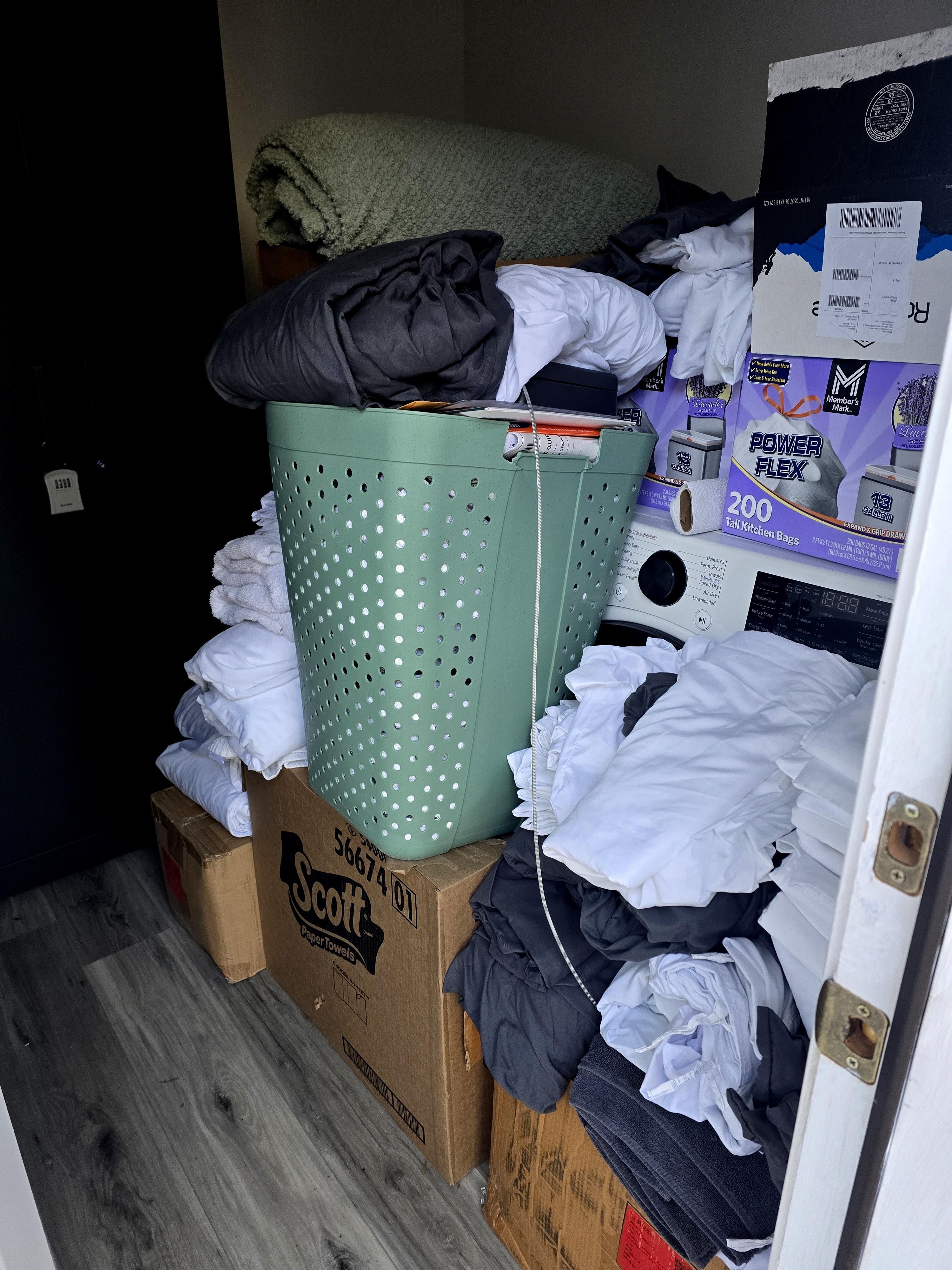 There are 3 units on the property & the Laundry room is used for a storage area for the cleaning service.