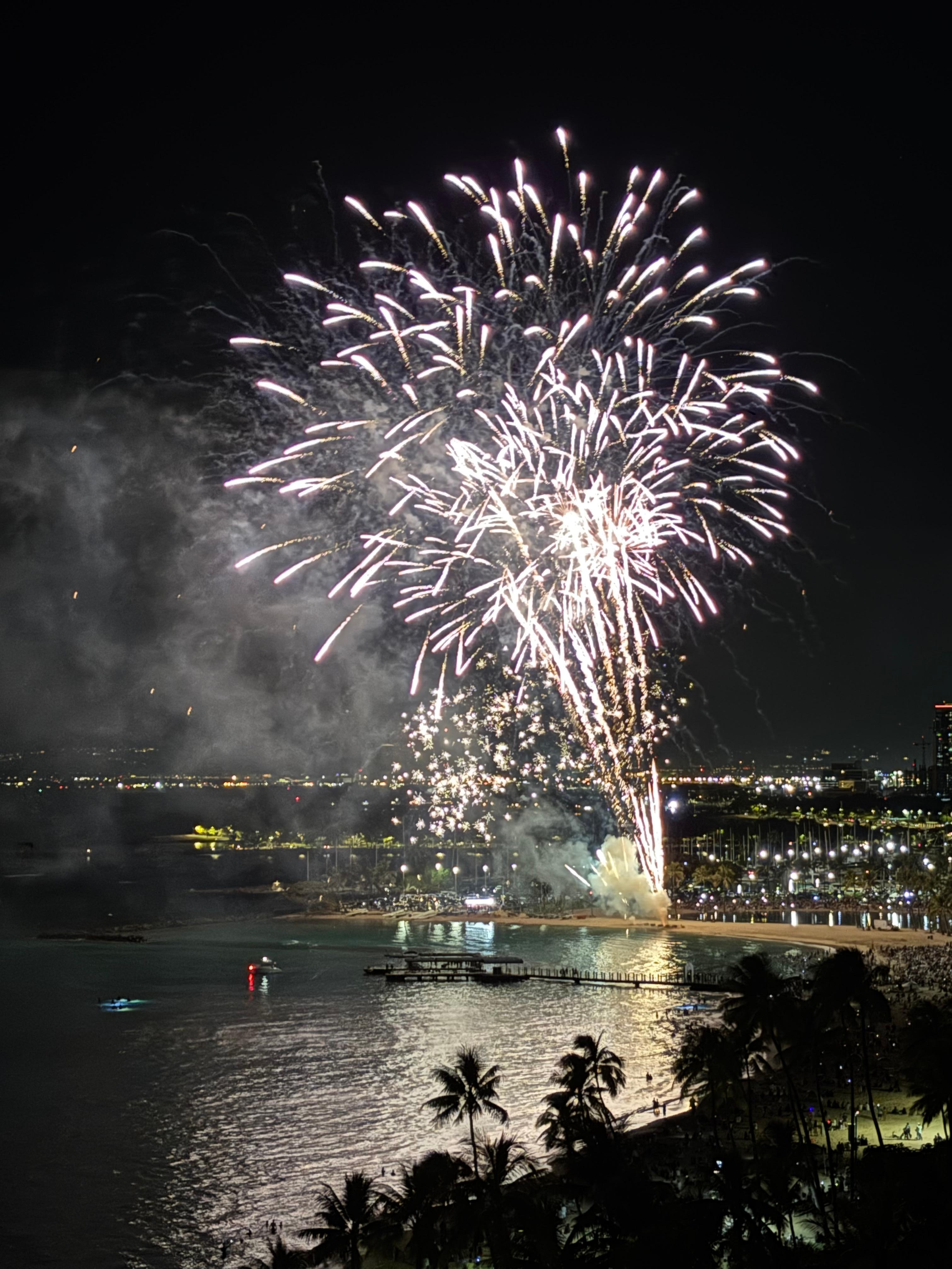 Fireworks on Friday from the balcony 