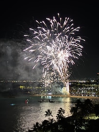 Fireworks on Friday from the balcony