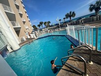Indoor/outdoor pool area