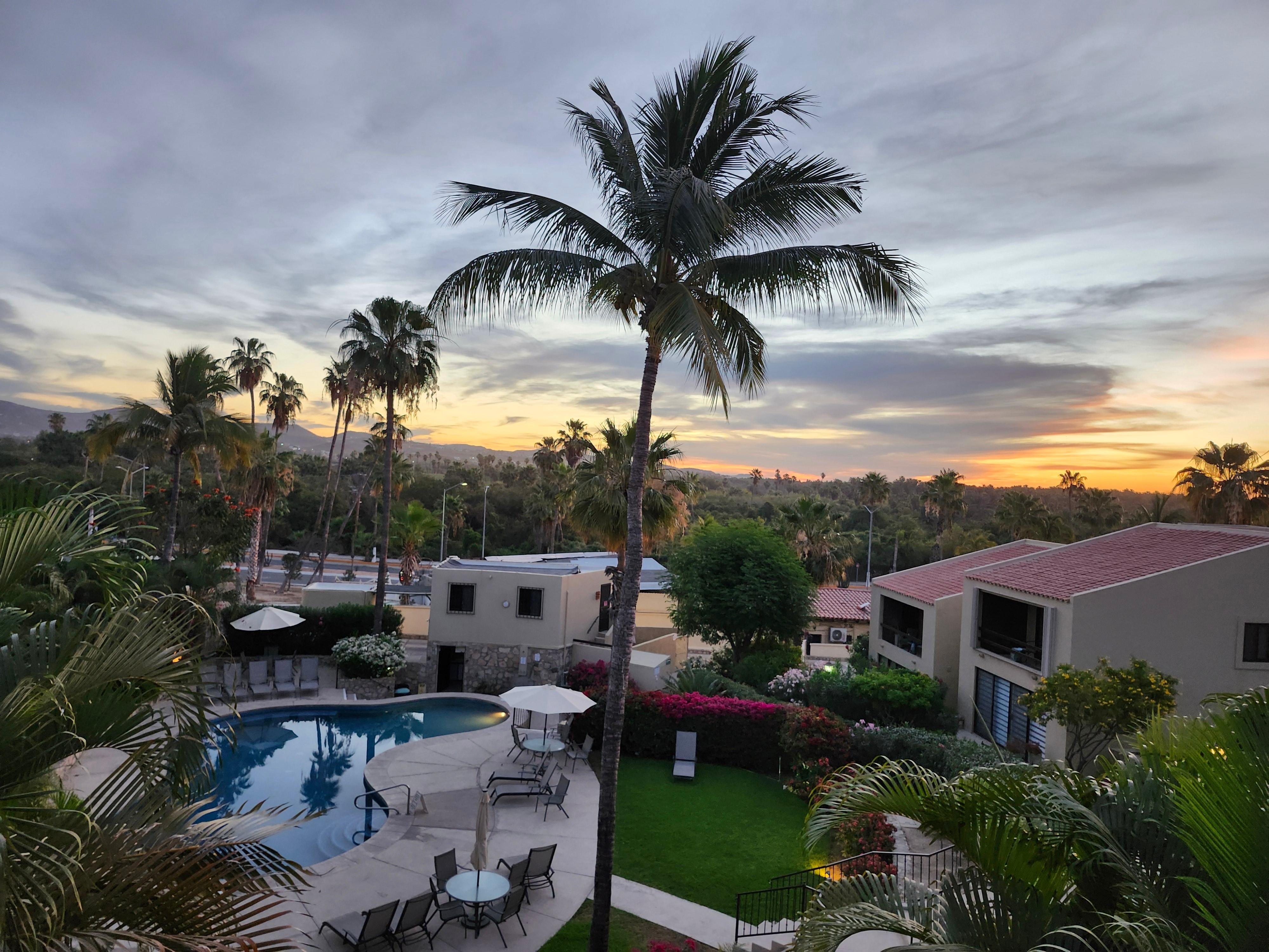 Morning sunrise from balcony