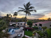 Morning sunrise from balcony