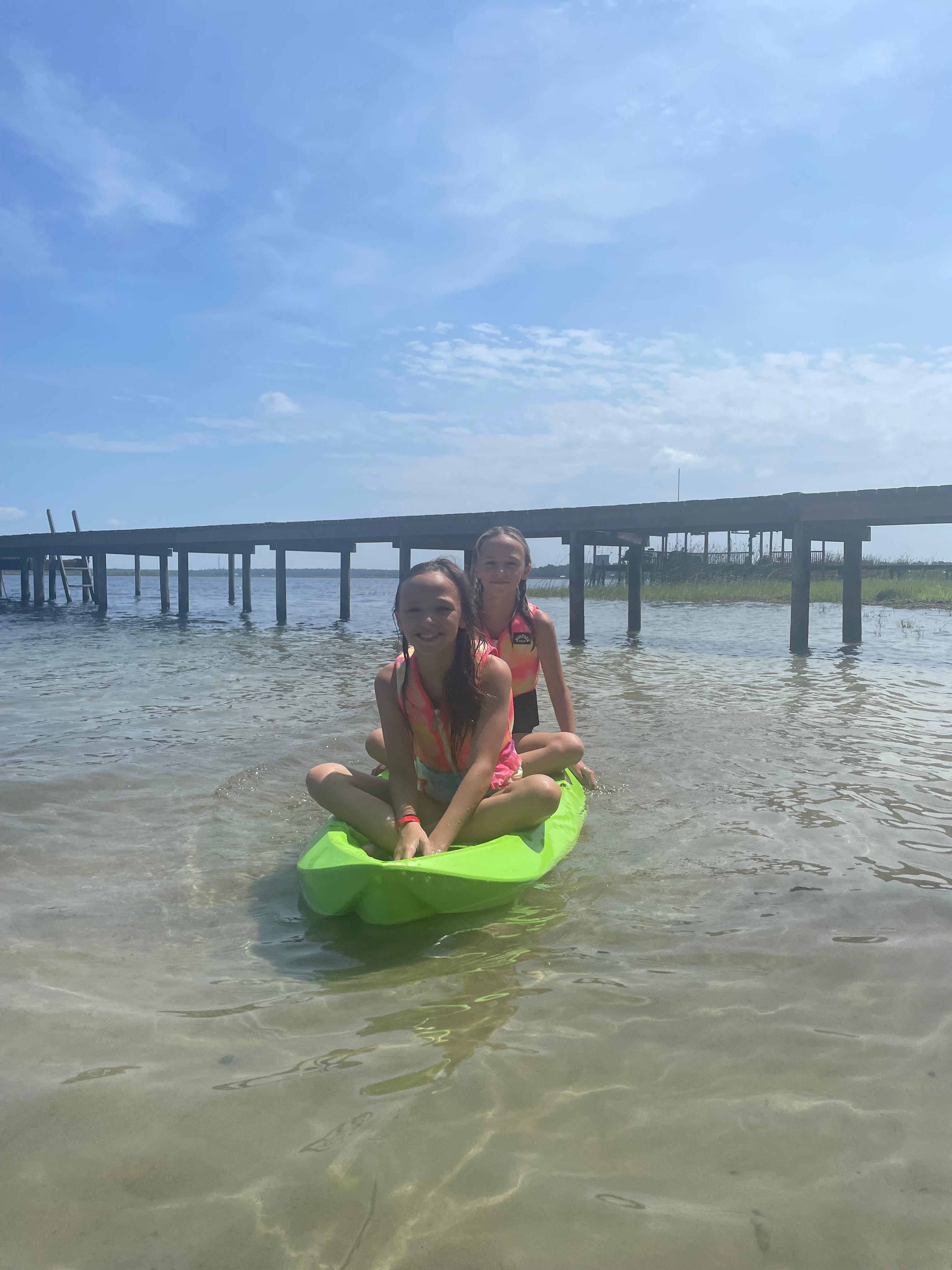 Canoes were a huge hit with the kids 