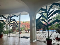 Beautiful living space looking out to the garden