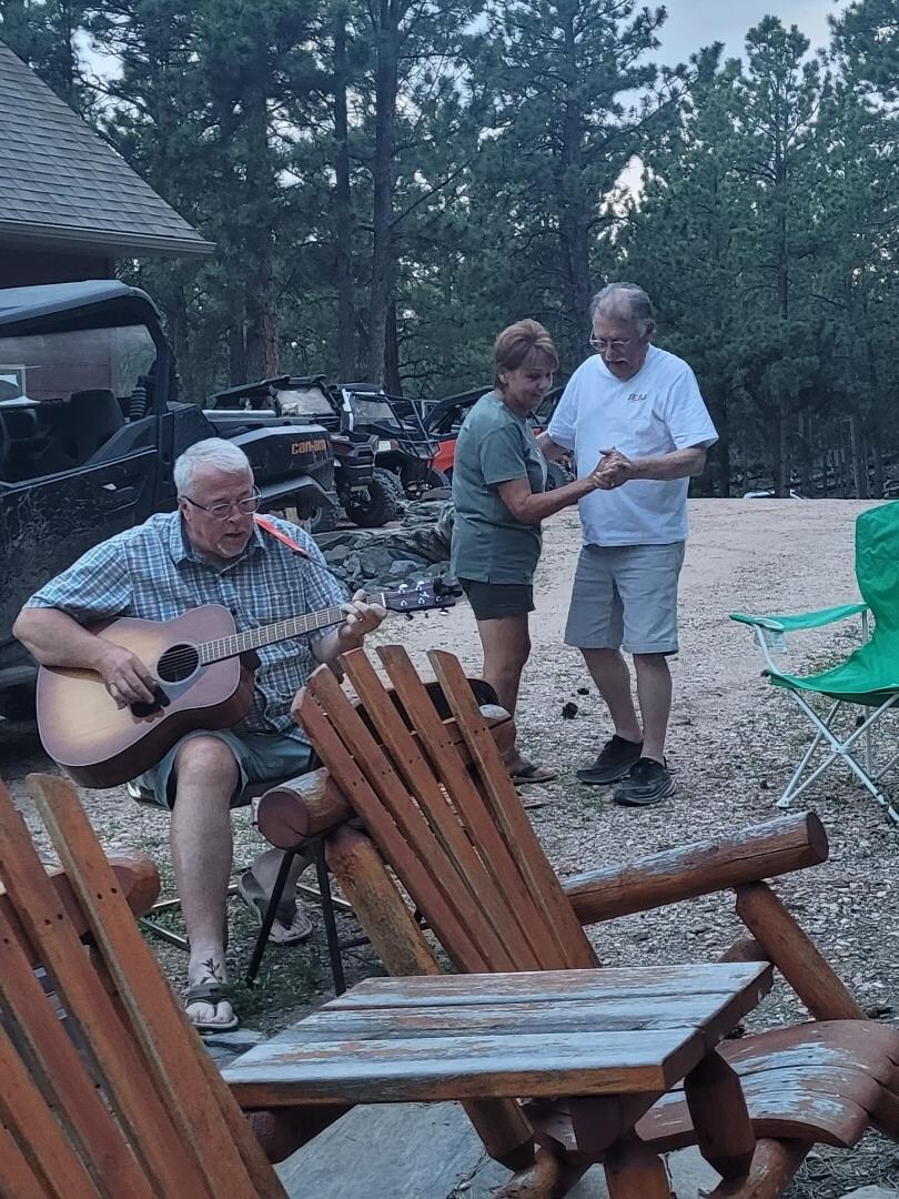 Enjoyed our friend playing and singing at the fire pit. And little bit of dancing.