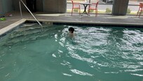 Enjoying the pool