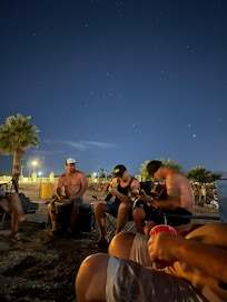 Acoustic guitars on the beach under full moon was amazing!!!
