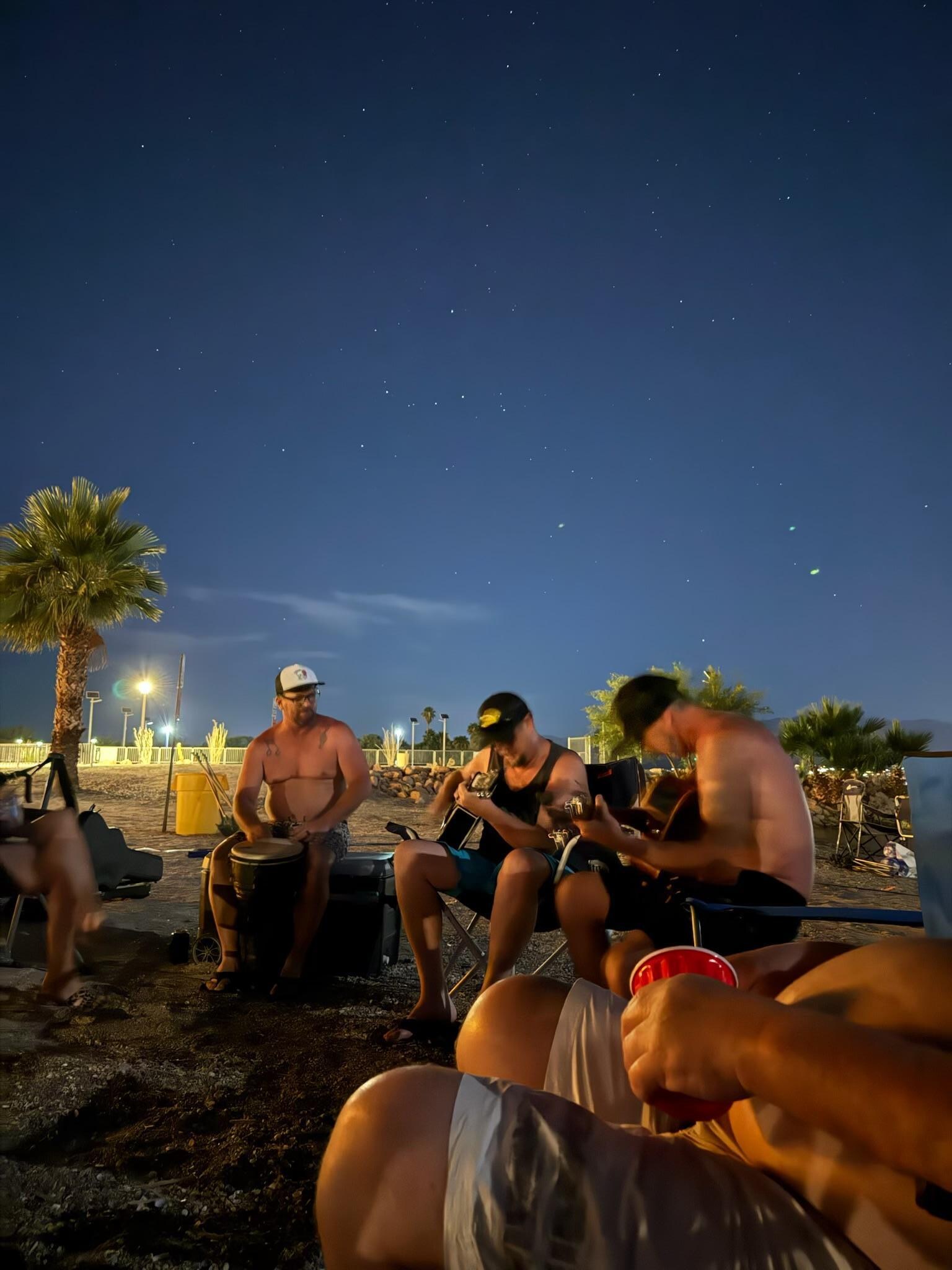 Acoustic guitars on the beach under full moon was amazing!!! 