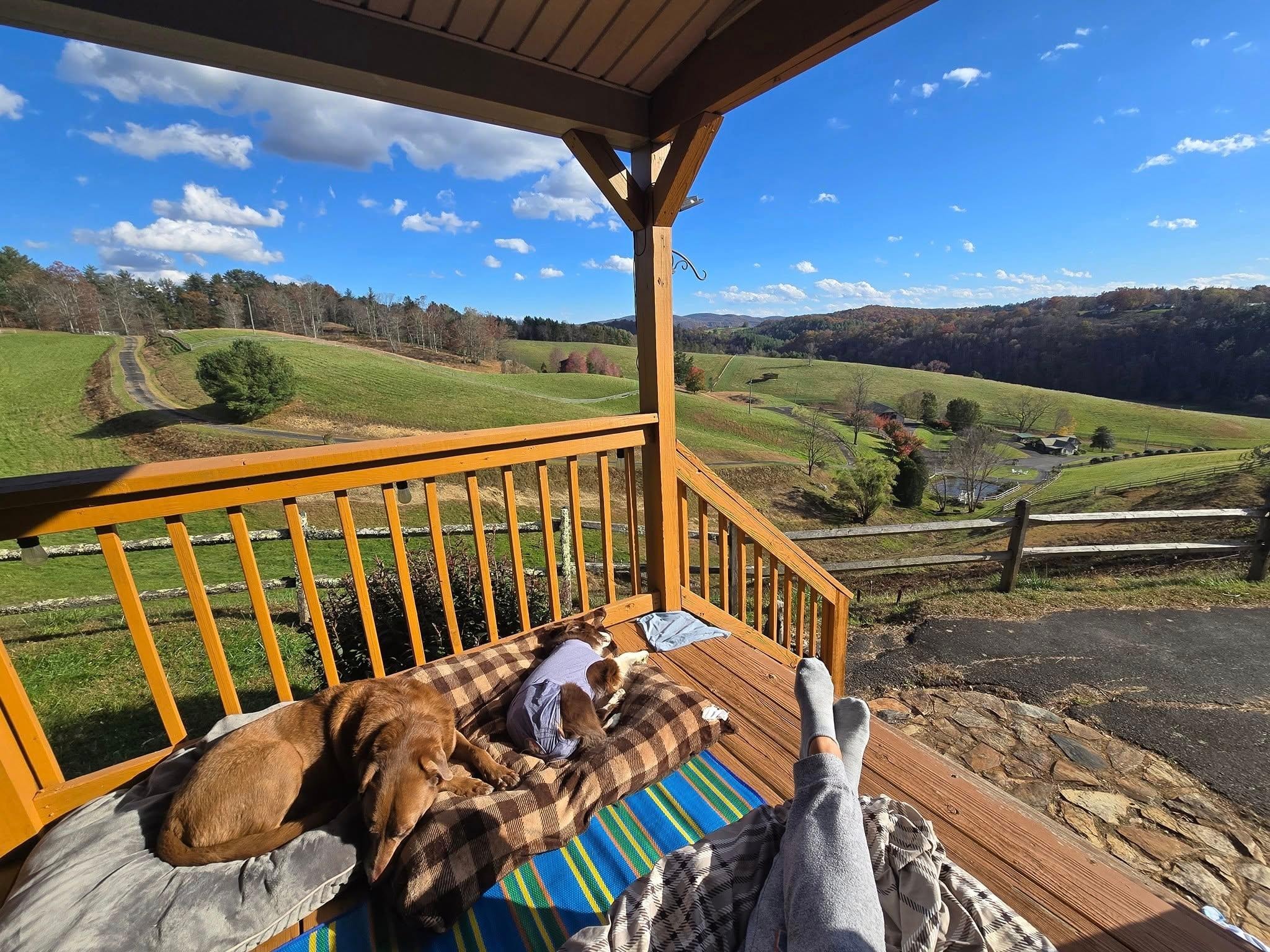 The best spot in the cabin.