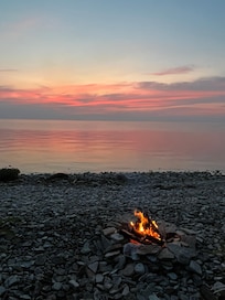 Watching the sunset off the deck each night.