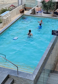 Pool.area was very clean. Small pool as far as most pools go but was fun for the kids