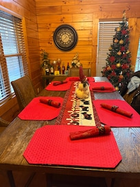 Dining table thoughtfully staged