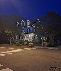 The Dormer House in the evening