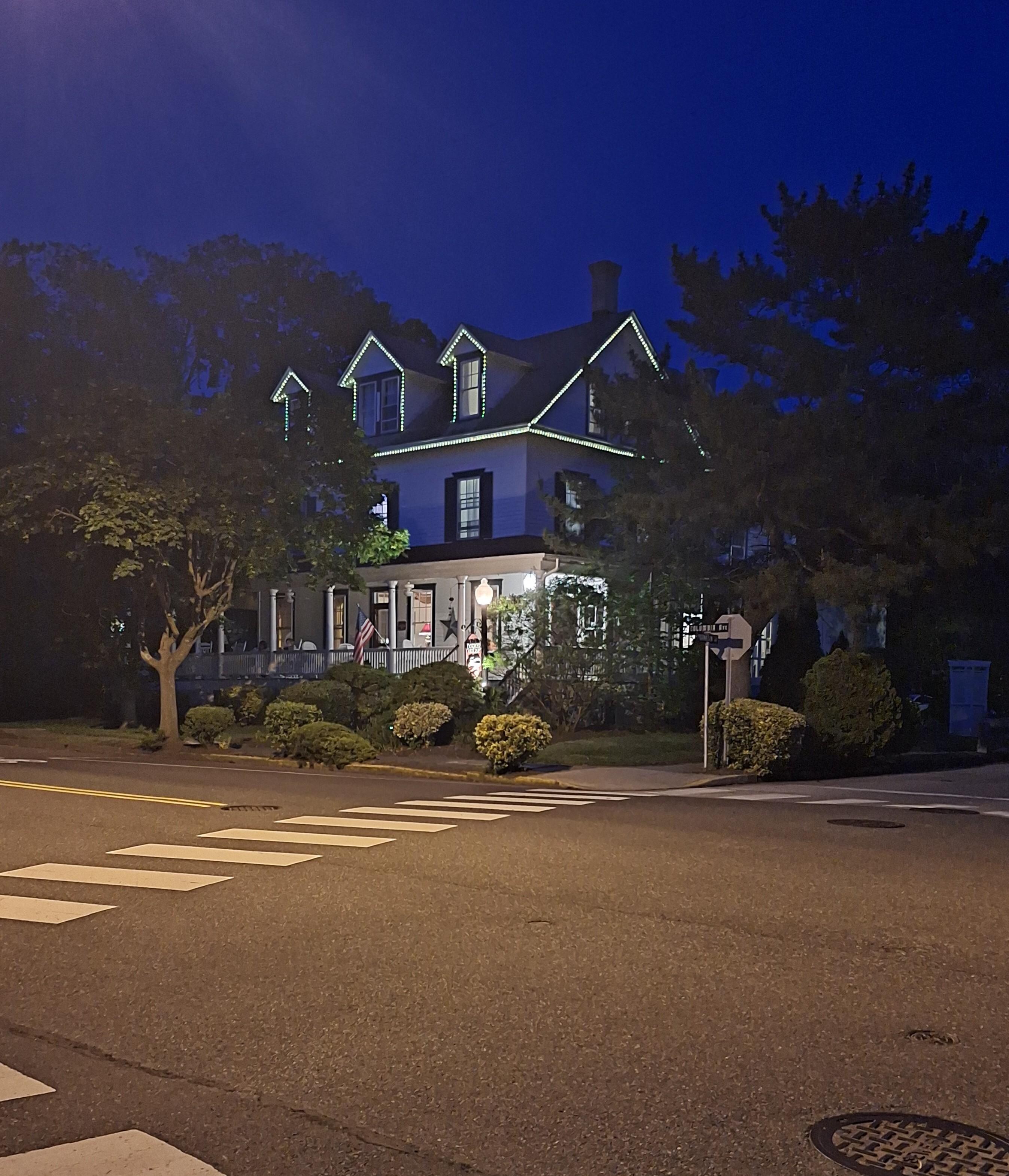 The Dormer House in the evening 