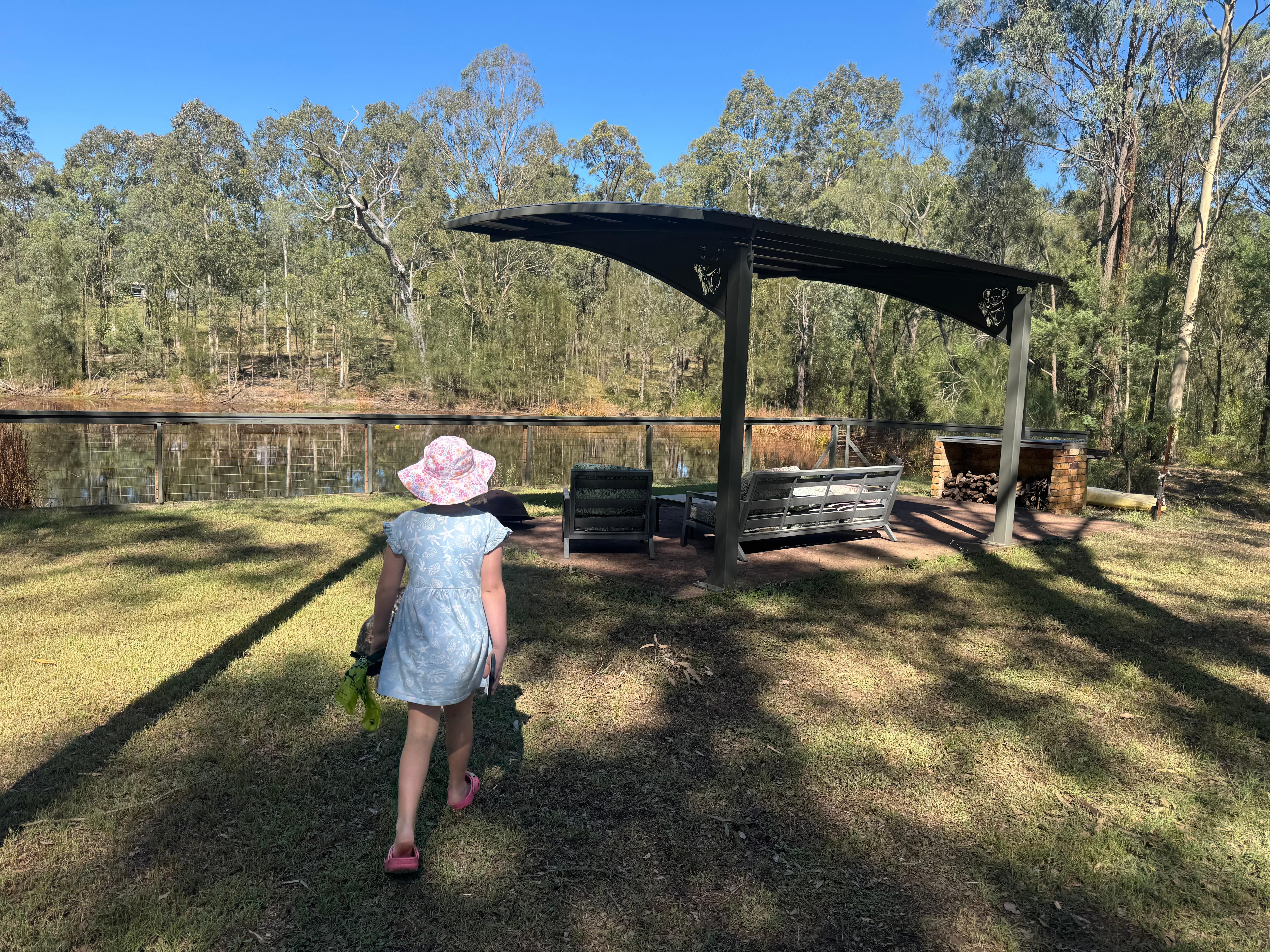 The peaceful dam on the property. 