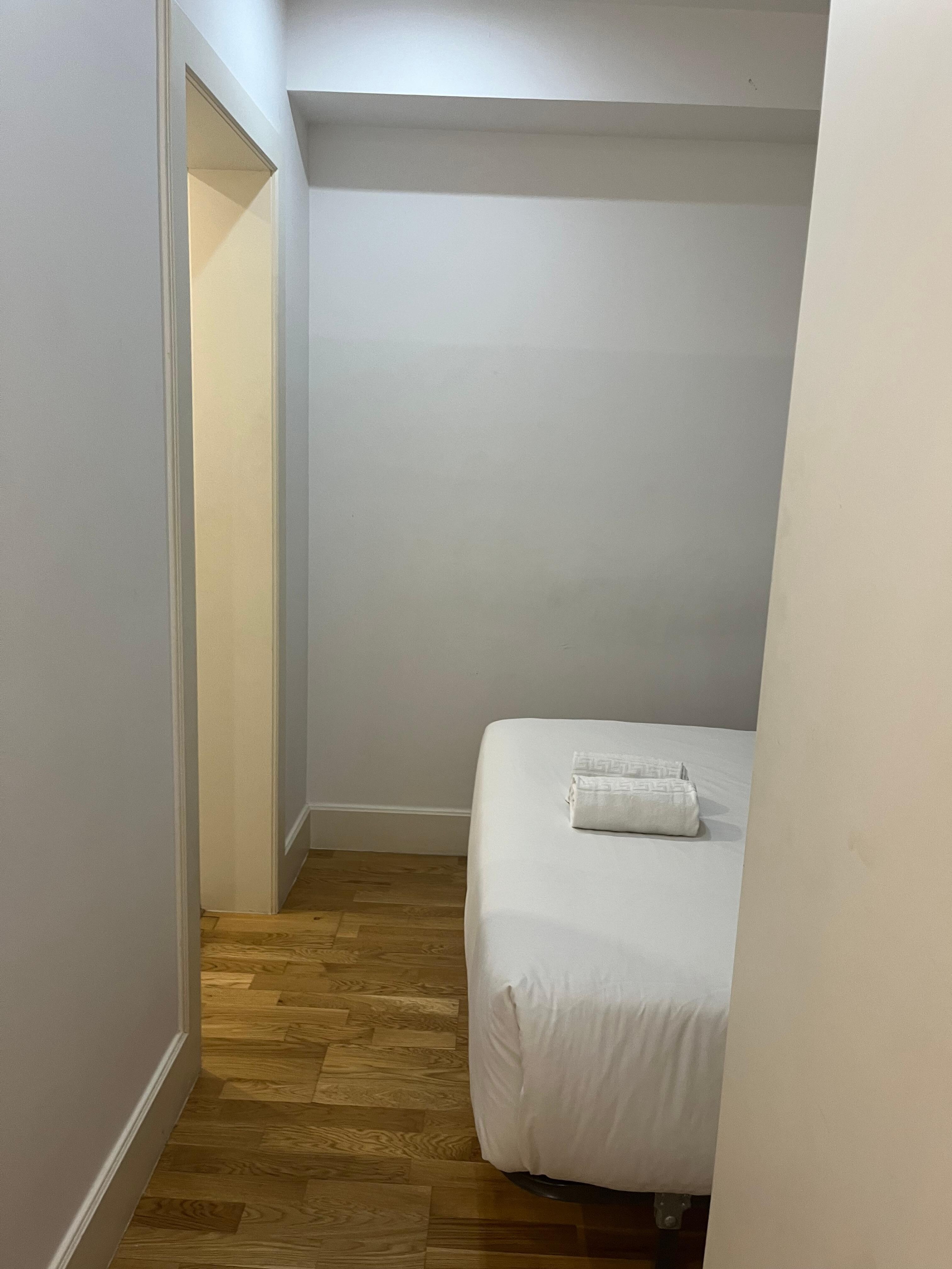 Extremely minimal; no counter space in bathroom.