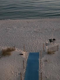 Literally right at the beach.